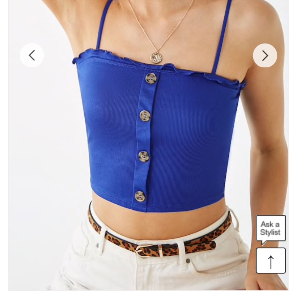 Royal blue crop top